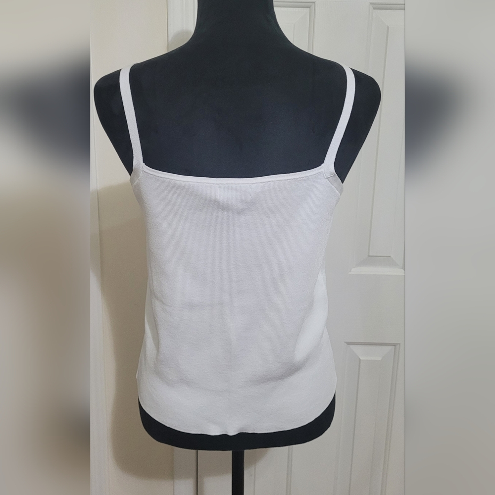 Bar III Woman's Ribbed Tank Top NWOT White Size XL - Picture 3 of 9